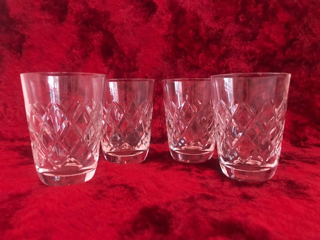 1970s Bohemia Crystal Whiskey Glasses Water glasses Appertif Etsy