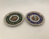 Vintage Porcelain Coasters Trinket Dishes Miniature Plates Collectible German Porcelain Valentine s Gift Oscar Schlegelmilch