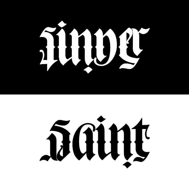 Sinner Saint Tattoo PNG - Etsy Sinner Saint Tattoo PNG - Etsy