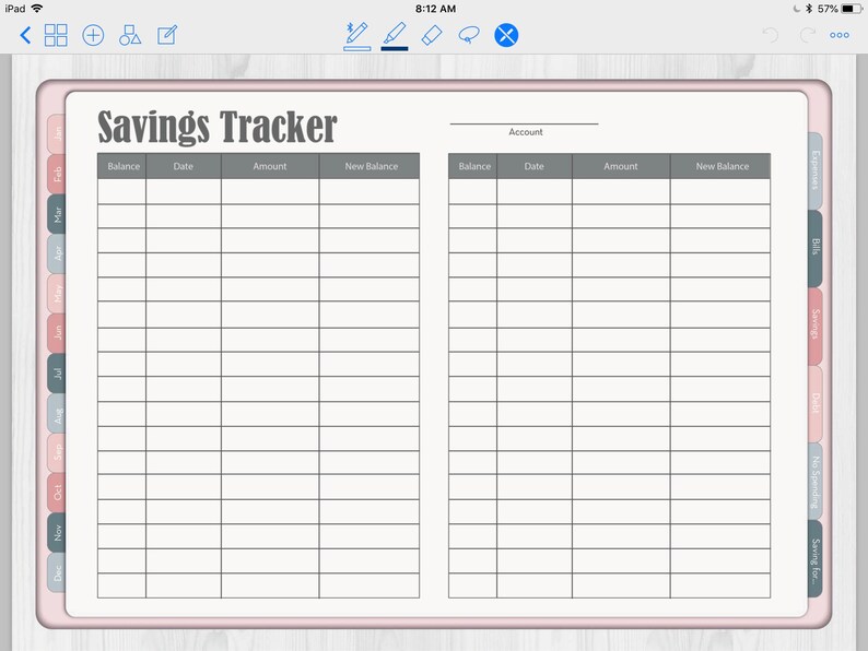Financial Planner Budget Planner Bill Tracker Savings | Etsy