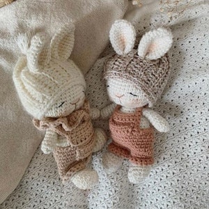 Baby Cake Bunny Pattern crochet Amigurumi Hase Häkel Anleitung Pucksäckchen, Beanie, Pixie, Latzhose Deutsch & English PDF © Bild 8