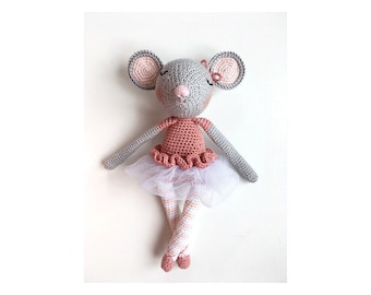 Häkelanleitung Ballett Maus Malia *Amigurumi* Sprache: Deutsch + Englisch *PDF* ©