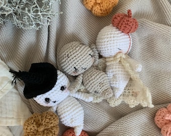 Ghost crochet pattern Nox, Halloween,  Häkel Anleitung Gespenst, pdf ©