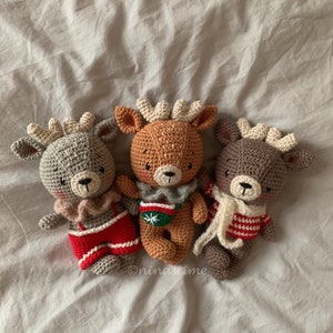 Pattern deer Gretchen /crochet instructions deer Gretchen with bag, trousers, scarf, sweater *Amigurumi* Language: English/ German *PDF* ©