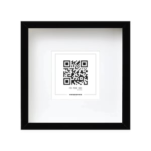 QR code with your dedication, optionally with a frame - the slightly different gift - QR code partner gift, love gift, wedding proposal