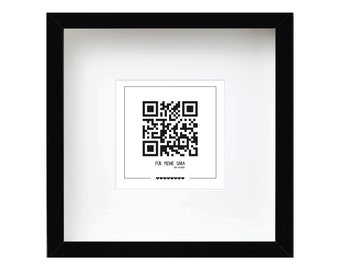 QR code with your dedication, optionally with a frame - the slightly different gift - QR code partner gift, love gift, wedding proposal