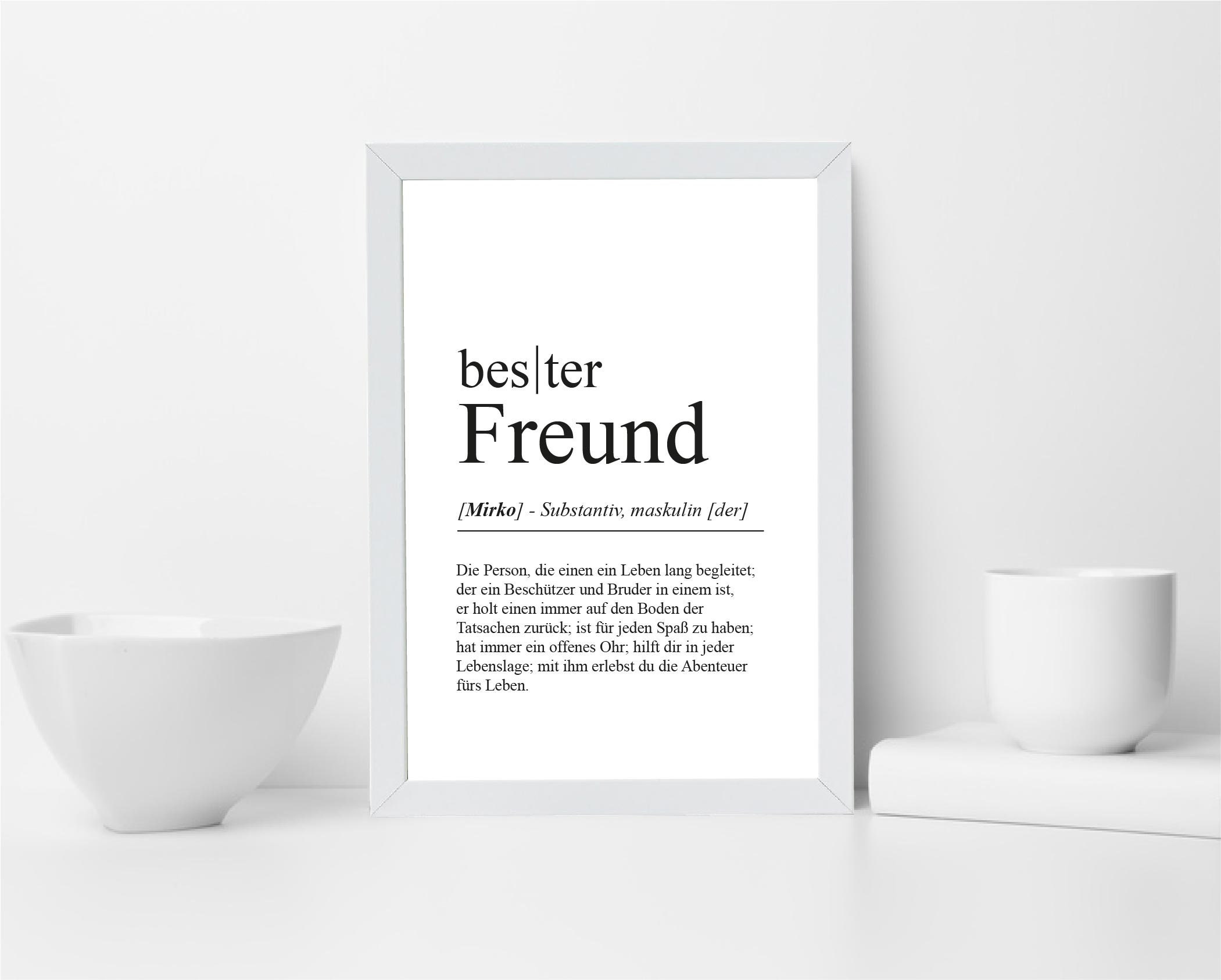 Personalisiertes Bild Definition BESTER FREUND Etsy