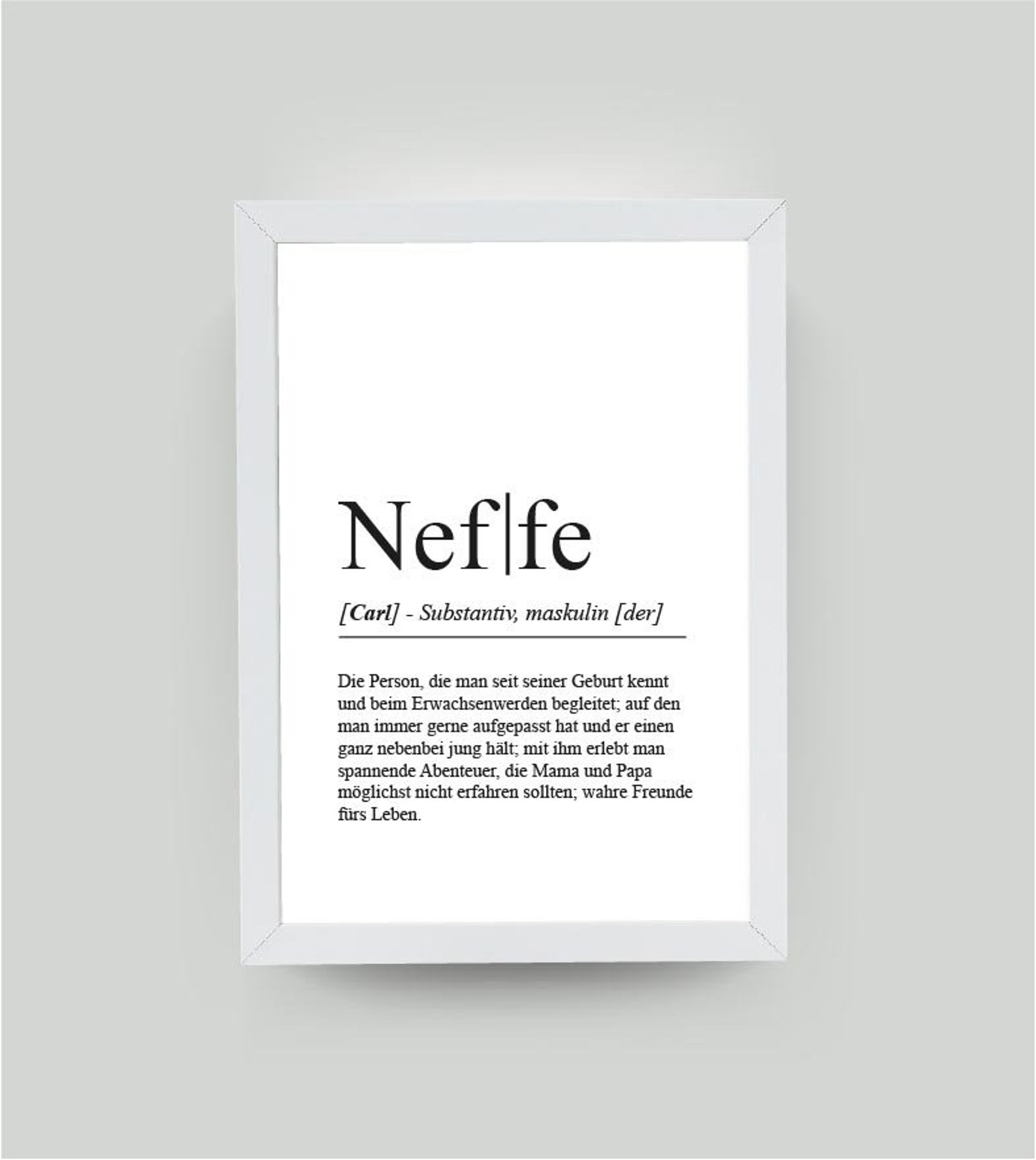 Personalisiertes Bild Definition NEFFE Geburtstag Etsy
