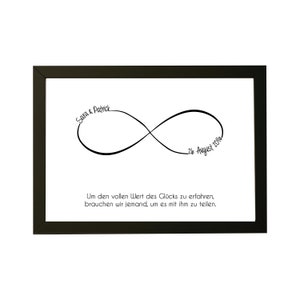 Personalized infinity picture with frame and your name date dedication for Valentine's Day, wedding anniversary, wedding gift, love image 7