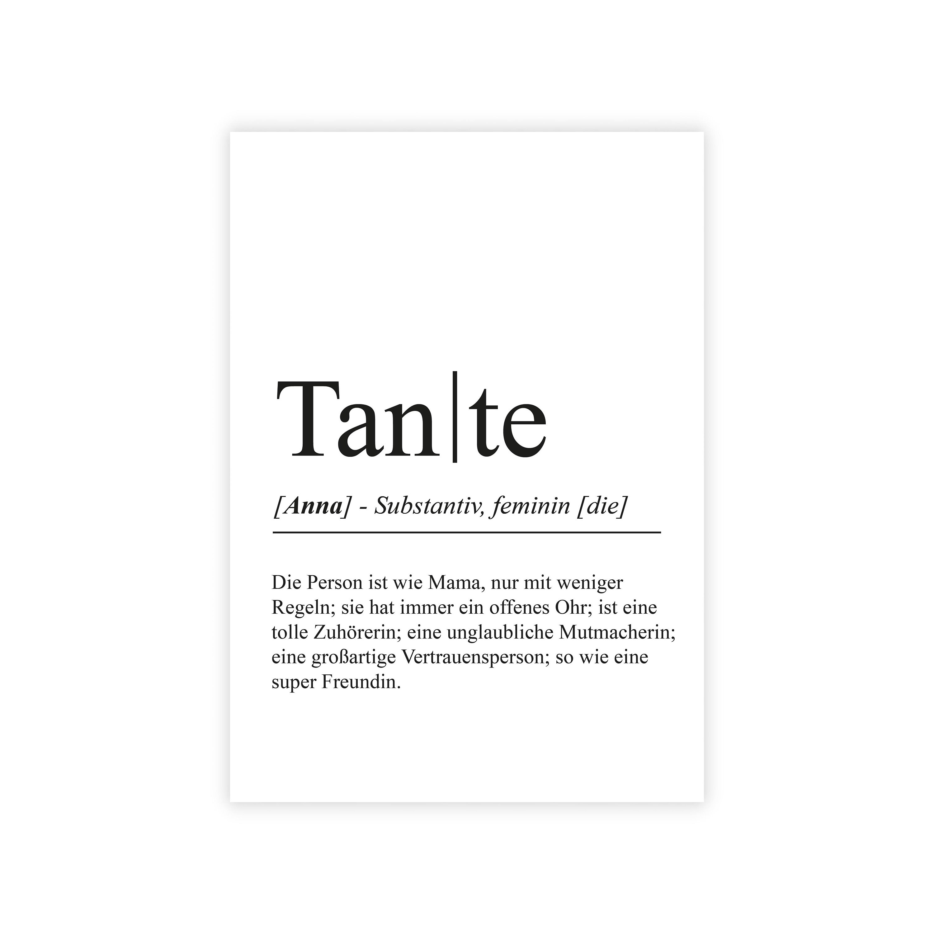 Geschenk Für Die Beste Tante – Personalisierte Baumwolltasche Zum Geburtstag, Weihnachten