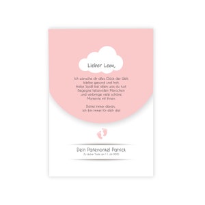 Regalo personalizado para bautizo habitación infantil cartel bendición deseo padrino carta bautismo refrán regalo invitado padrino madrina - en varios colores -
