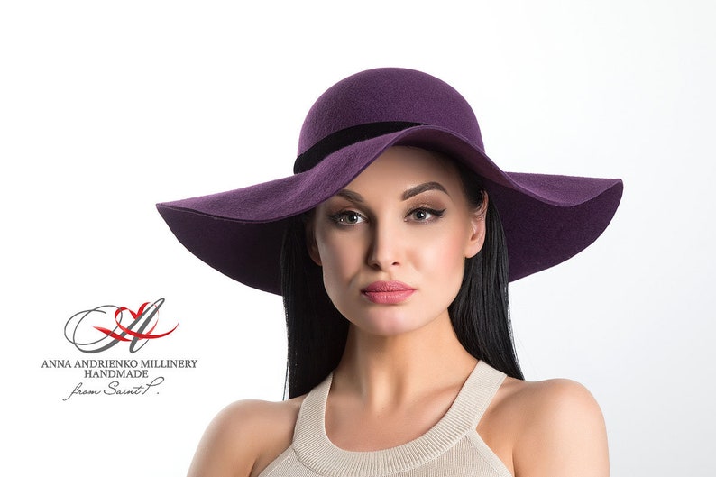 purple ascot hat