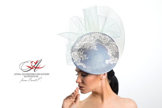 FAYBOX BRIDAL Damen Elegant Fascinator Hut Braut Hair Clip Accessoires Cocktail Royal Ascot