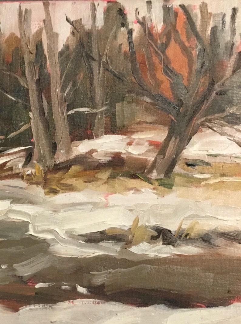 Original Oil Painting: Winter Credit River, Glen Williams, Ontario image 7
