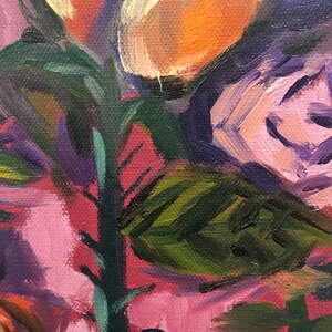 Original oil painting, florals, abstract, colourful, flowers Bild 2