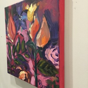 Original oil painting, florals, abstract, colourful, flowers Bild 8