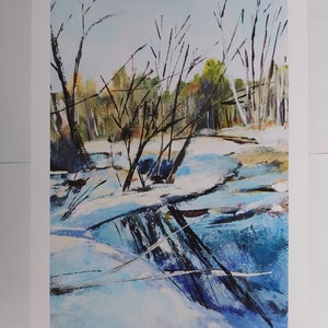 Landscape, limited edition print of 20 , on high quality paper,  Winter scene,  Hungry Hallow in Georgetown Ontario,