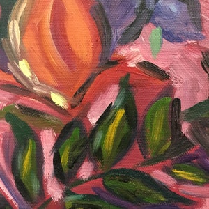 Original oil painting, florals, abstract, colourful, flowers Bild 5