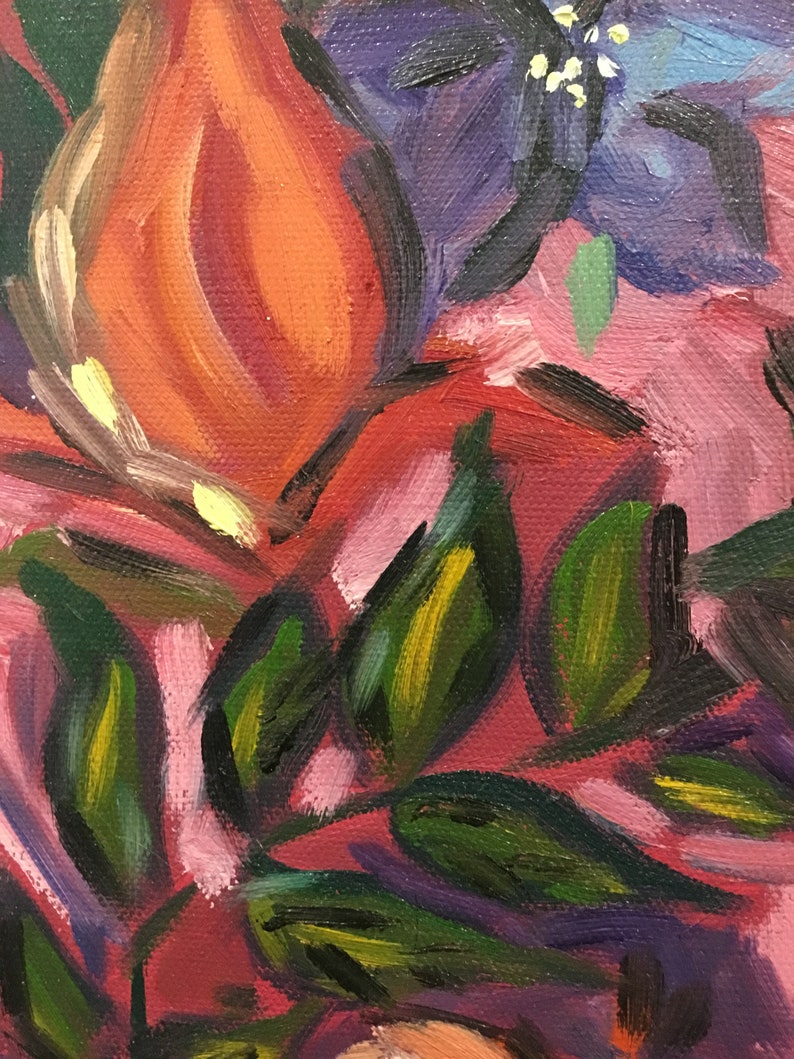 Original oil painting, florals, abstract, colourful, flowers Bild 5