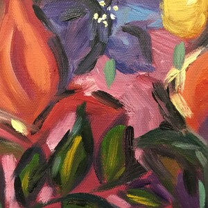 Original oil painting, florals, abstract, colourful, flowers Bild 4