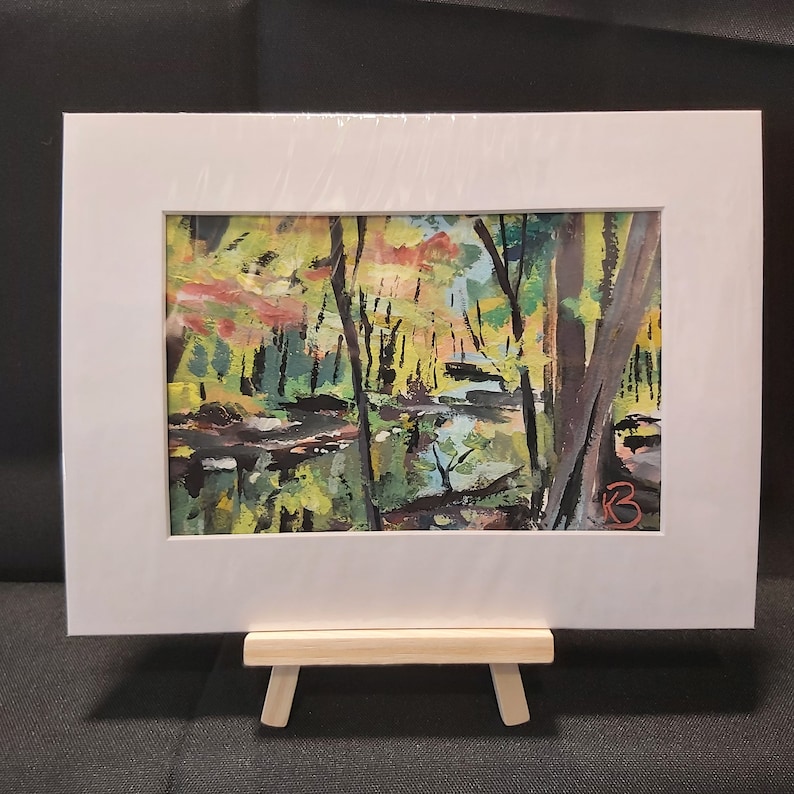 Small original art work, gift, landscape imagen 1