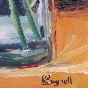 Original Oil Painting: Fall Floral Bouquet in Vase image 4