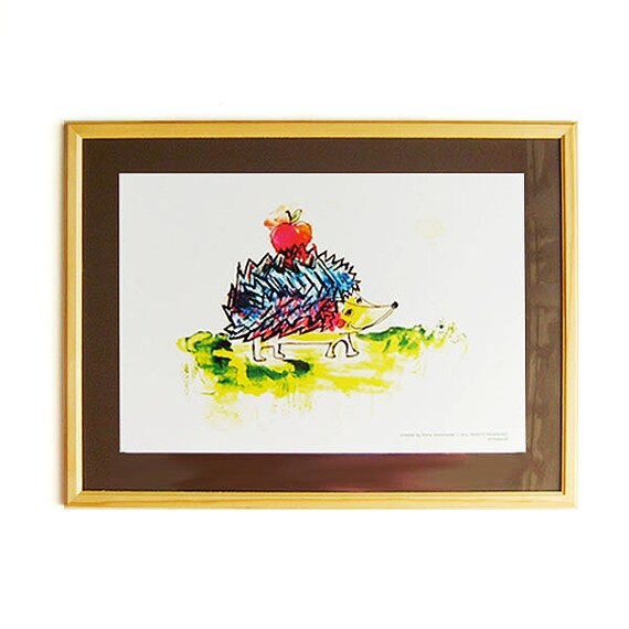 Plakat Z Jeżem Jeż Plakat Obrazek Z Jeżem Jeżyk Plakathedgog Posterładny Plakat Dla Dzieciobrazek Z Jeżemjeżyk Obrazekilustracja Jeż