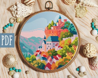 Sea cross stitch pattern City cross stitch pattern Summer cross stitch pattern Modern cross stitch pattern