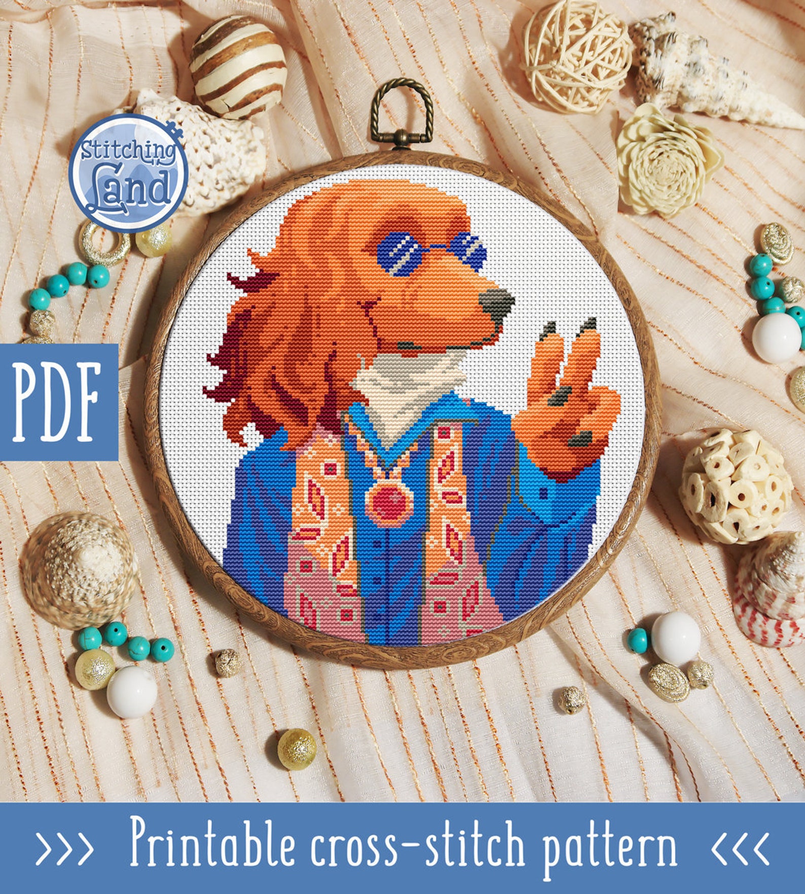 Modern Cross Stitch Pattern. Irish Setter Dog Cross Stitch | Etsy