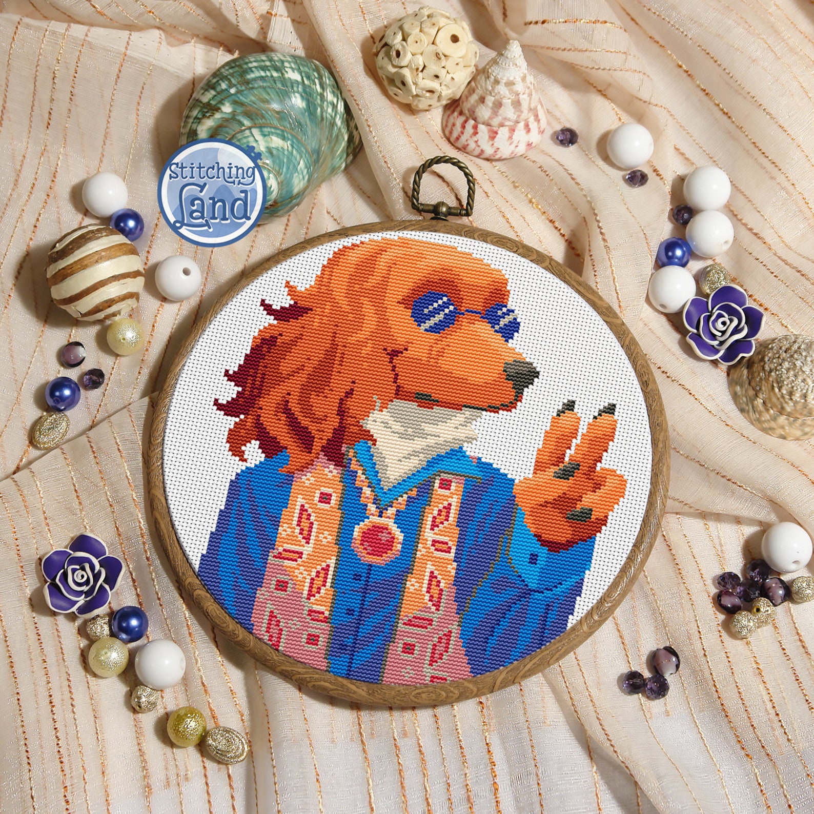 Modern Cross Stitch Pattern. Irish Setter Dog Cross Stitch | Etsy