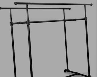 Item #237, 3/4" HEAVY DUTY RETAIL Display,  Steel Pipe Clothes Rail,Open Wardrobe,Pipe Wardrobe, Commercial