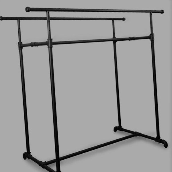 Item #237, 3/4" HEAVY DUTY RETAIL Display,  Steel Pipe Clothes Rail,Open Wardrobe,Pipe Wardrobe, Commercial