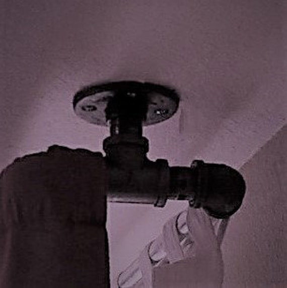 Item 303 1 2 Ceiling Mounted Double Drapery Rod Industrial Steampunk Pipe Curtain Rod Drapery Hardware Drapery