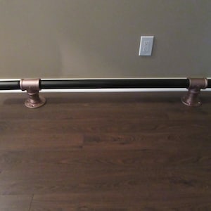 Item #707,  1 1/2&quot;&quot; (O.D. is 1.9&quot;) Two-Tone BAR FOOT Rail, Industrial steel pipe