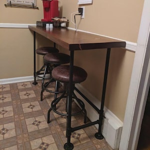 Item #207, 3/4&quot; BREAKFAST NOOK TABLE, Counter Height Table, Hallway Table, Wood Table, Pipe Table