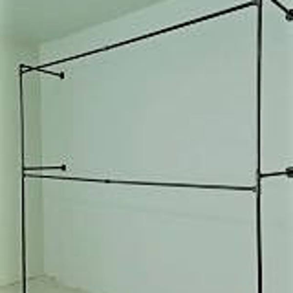 Item # 179, 3/4" Industrial Steel Pipe Commercial Display Rack, Open wardrobe frame, Clothes rack, Retail display