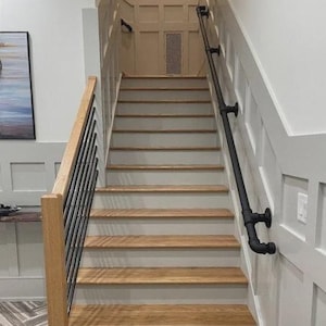 Item #290,  1 1/4&quot; (OUTSIDE Diameter is 1.66&quot;) Handrail with Returns, Stairs rail, Bar Foot Rail,Industrial design, Pipe handrail