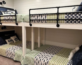 Item # 716, 3/4" (O.D. is 1.05") Industrial steel pipe Bunk bed Guardrail with 3 horizontal bars