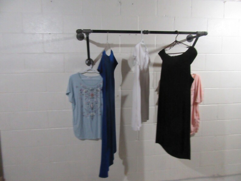 Item 341 3 4 Strongman Commercial Clothing Rack Steampunk Industrial Design Wall Mounted Garment Retail Display