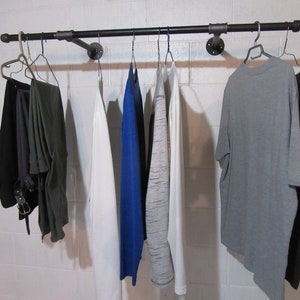 Item # 258, 3/4&quot; DOUBLE-MOUNT, Steampunk,Industrial design clothing rack, Wall mounted clothes rack, Garment rack, Retail, Retail Display