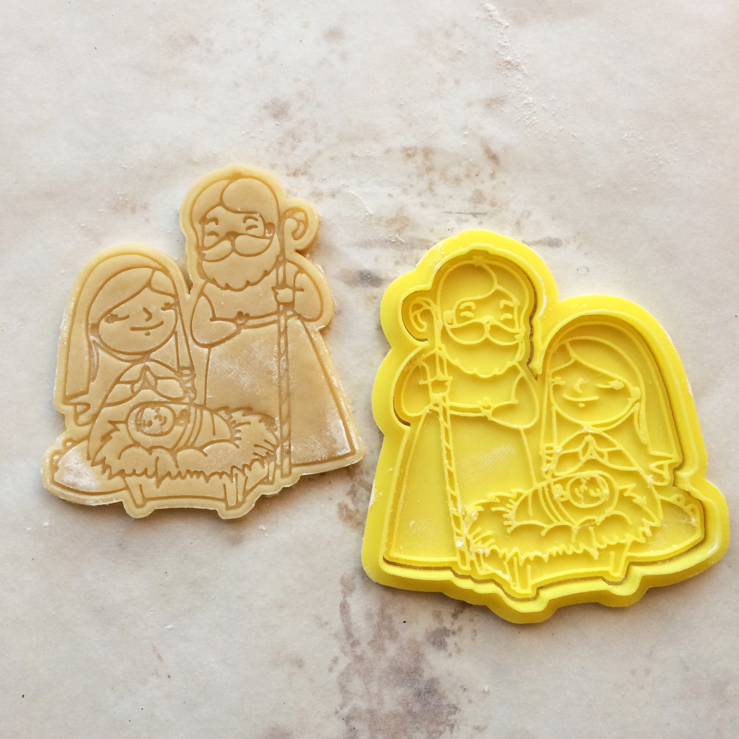 Nativity cookie cutter. Christmas cookies. Jesus cookie stamp. Etsy