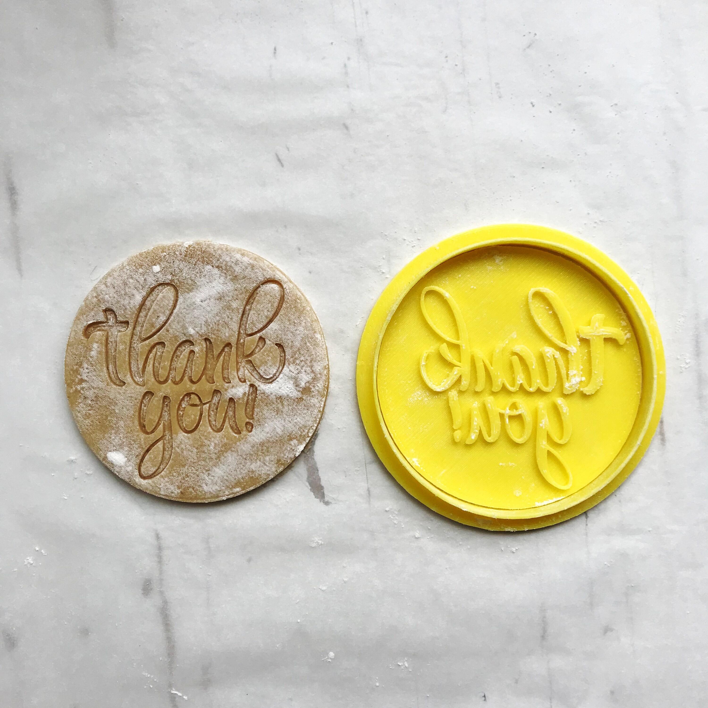 Thank you cookie cutter. Thank you cookie stamp. Happy Etsy