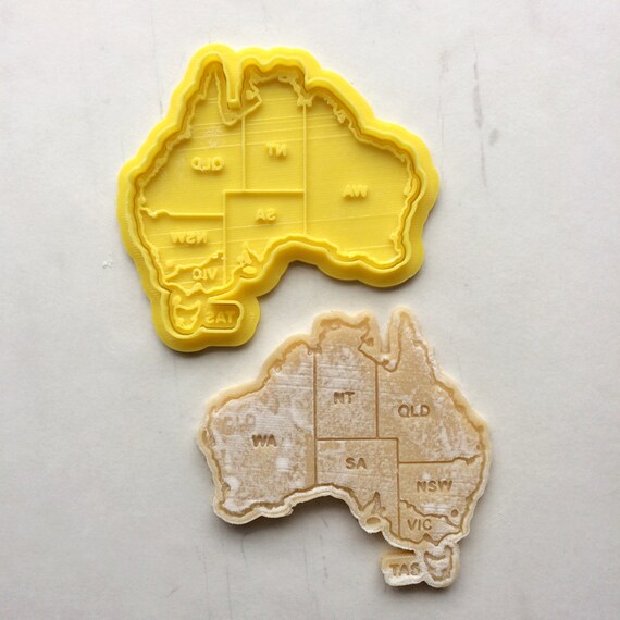 Australia map cookie stamp. Australia cookie cutter