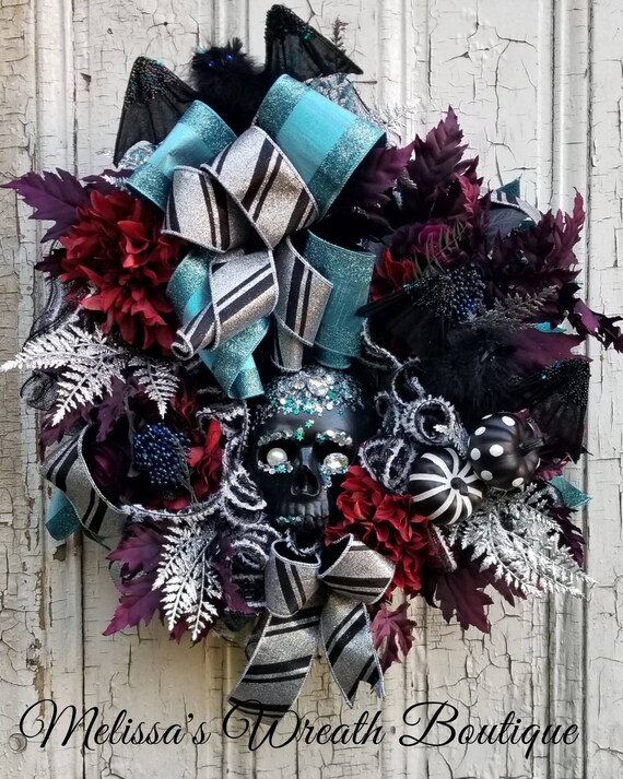Halloween Wreath Halloween Decor Halloween Decorations Etsy