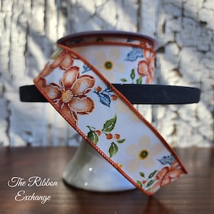 1.5 inch wired ribbon, wreath supplies, ribbon for wreaths, Fall Ribbon, Fall Plaid Ribbon, fall leaves, 1.5” ribbon