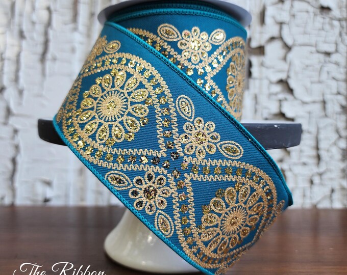 2.5 Inch Ribbon, Wired Ribbon, Christmas Wired Ribbon, Christmas Ribbon ...