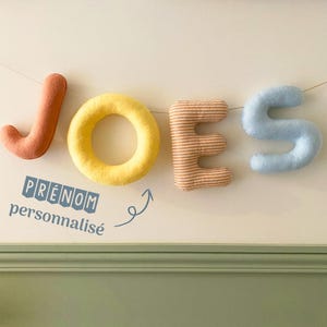 Banner de nombre de fieltro personalizado, decoración para la habitación del bebé, guirnalda de pared con nombres, idea de regalo de nacimiento, banner con nombres