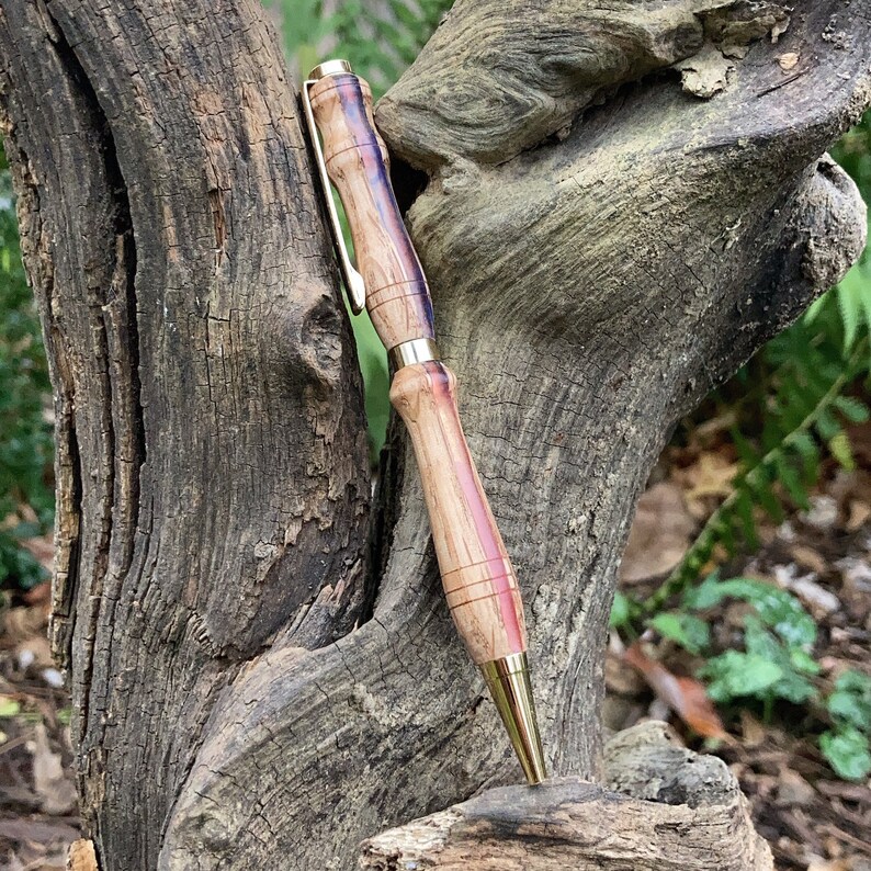 Wood and Resin Pen Elm Epoxy Ballpoint Pen