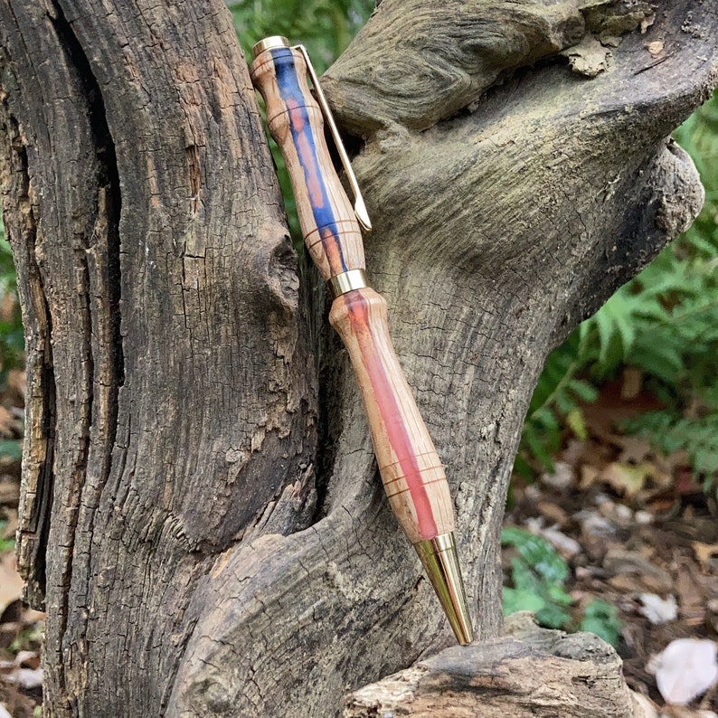 Wood and Resin Pen Elm Epoxy Ballpoint Pen