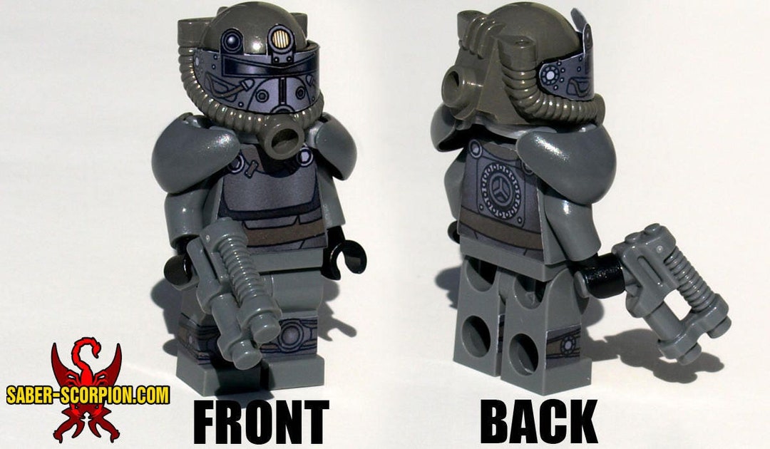 Post Apoc Power Armor Custom Construction Toy Figures Etsy